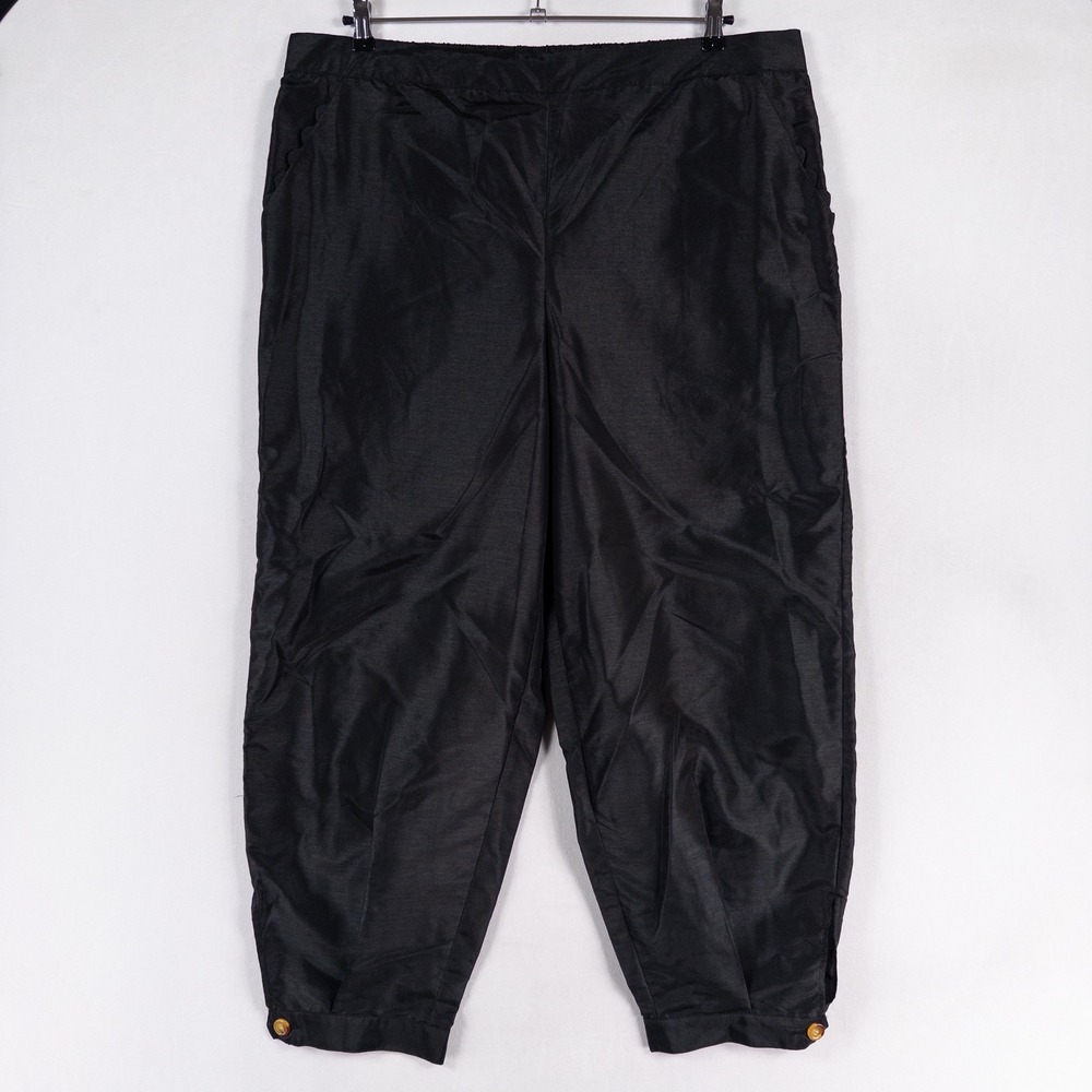 Kika Vargas x Target Pants Womens 1X Black Tapered Scallop Edge Pocket NEW